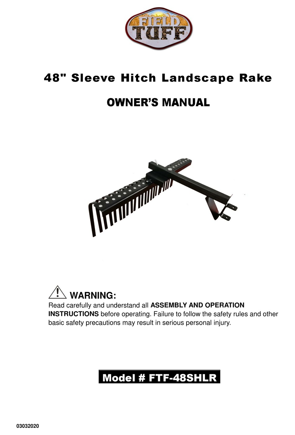 FIELD TUFF FTF48SHLR OWNER'S MANUAL Pdf Download ManualsLib