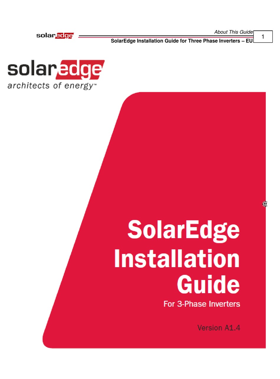 SOLAREDGE SE8K INSTALLATION MANUAL Pdf Download ManualsLib