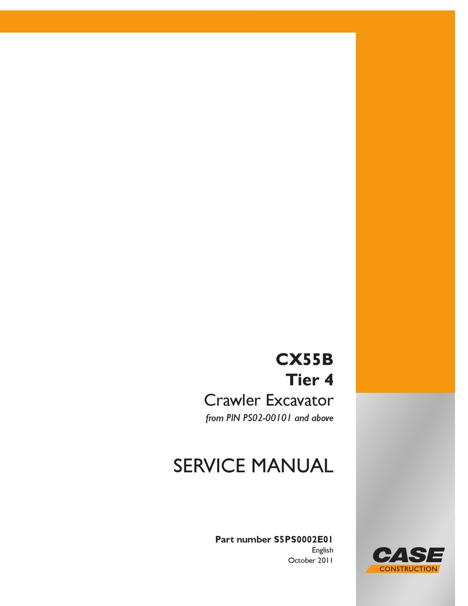 CASE CONSTRUCTION CX55B SERVICE MANUAL Pdf Download ManualsLib