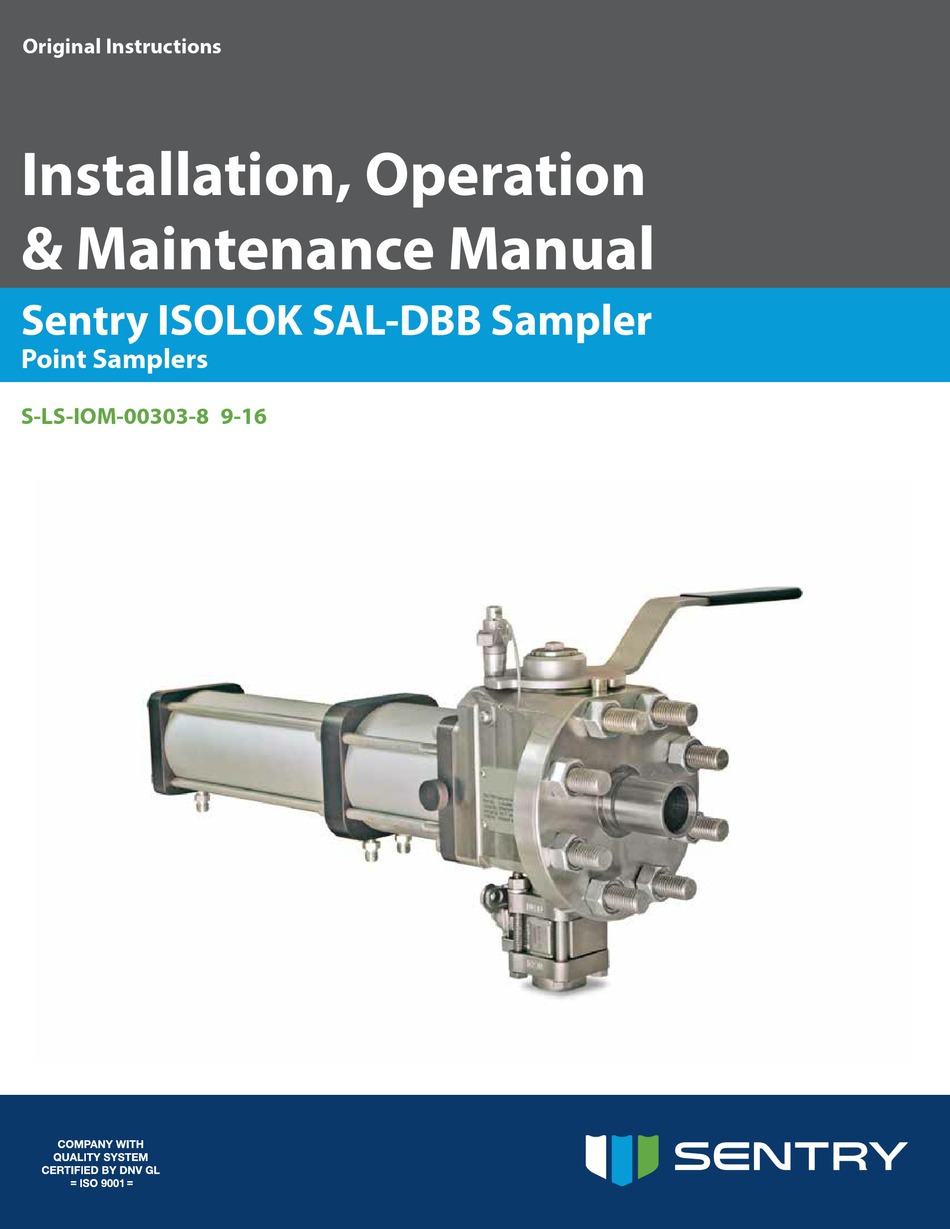 SENTRY ISOLOK SAL DBB INSTALLATION OPERATION MAINTENANCE MANUAL Pdf Download ManualsLib