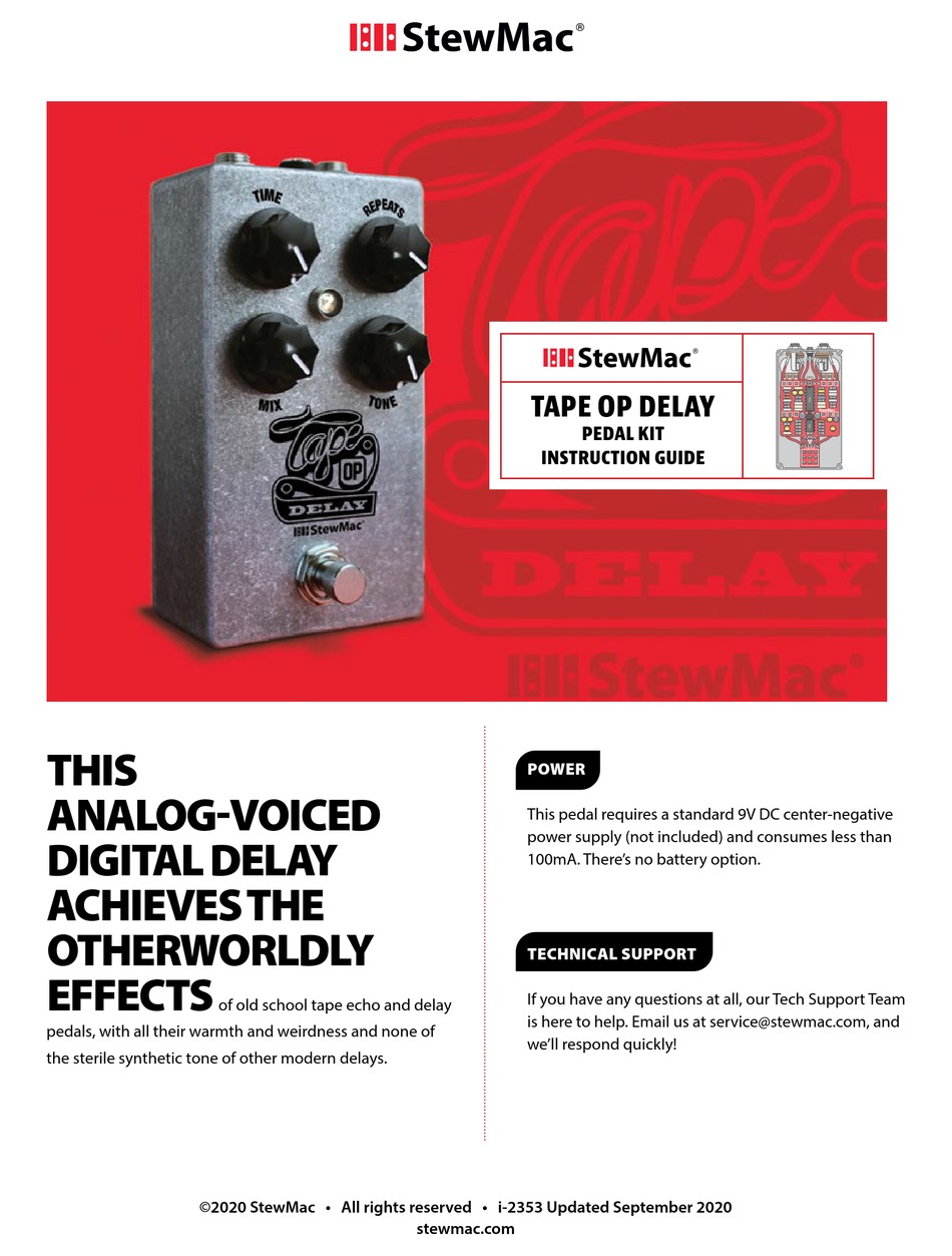 STEWMAC TAPE OP DELAY INSTRUCTION MANUAL Pdf Download ManualsLib