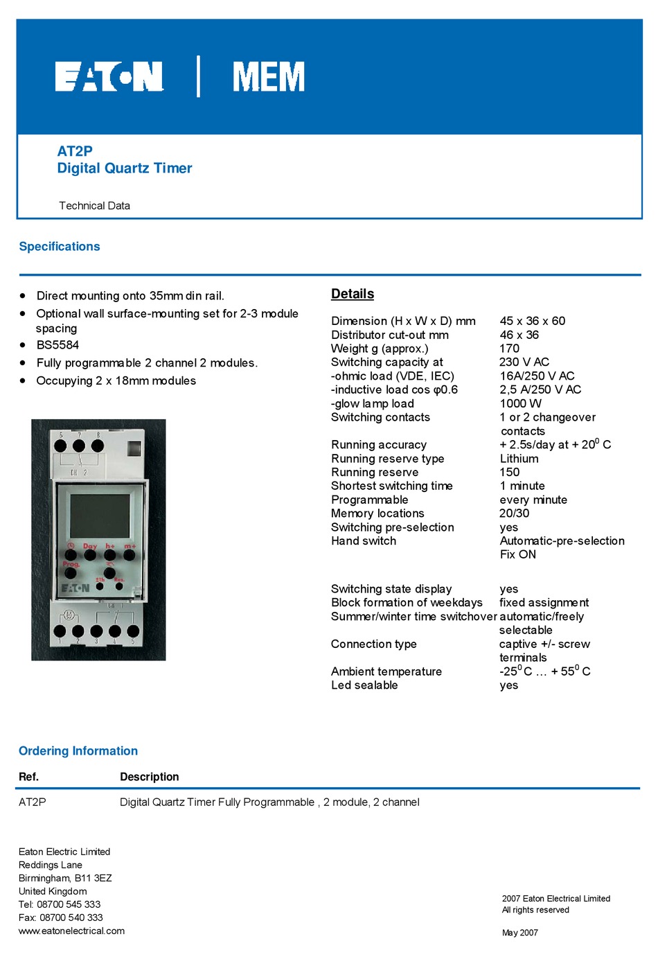 EATON AT2P TECHNICAL DATA MANUAL Pdf Download ManualsLib