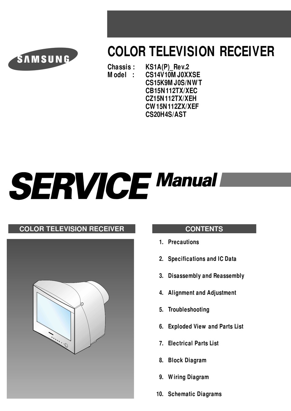 SAMSUNG CS14V10MJ0XXSE SERVICE MANUAL Pdf Download | ManualsLib