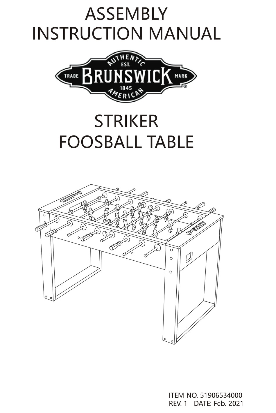 BRUNSWICK 51906534000 ASSEMBLY & INSTRUCTION MANUAL Pdf Download ManualsLib