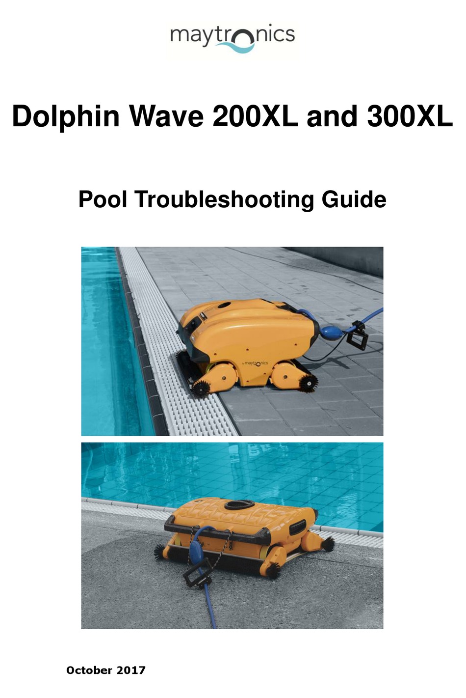 MAYTRONICS DOLPHIN WAVE 200XL TROUBLESHOOTING MANUAL Pdf Download