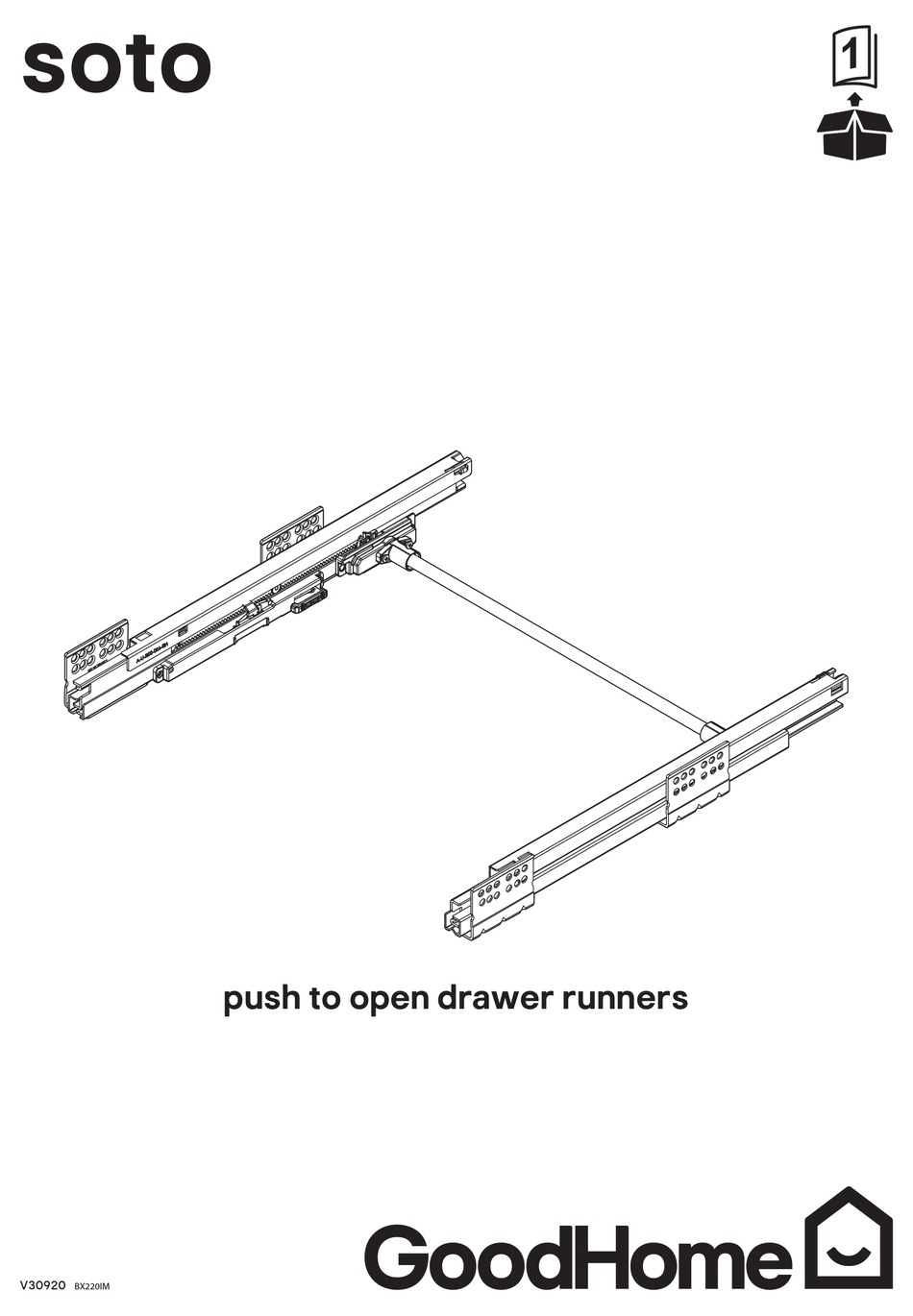 GOODHOME SOTO PUSH TO OPEN DRAWER RUNNERS MANUAL Pdf Download ManualsLib