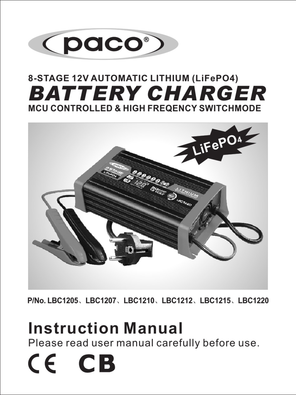 PACO LBC1205 INSTRUCTION MANUAL Pdf Download ManualsLib