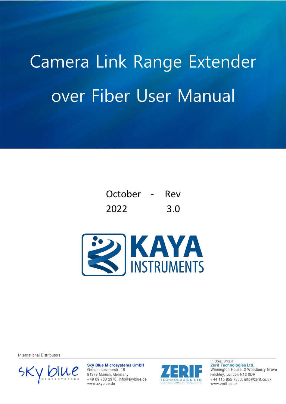 KAYA INSTRUMENTS KYCL2FD/H USER MANUAL Pdf Download ManualsLib