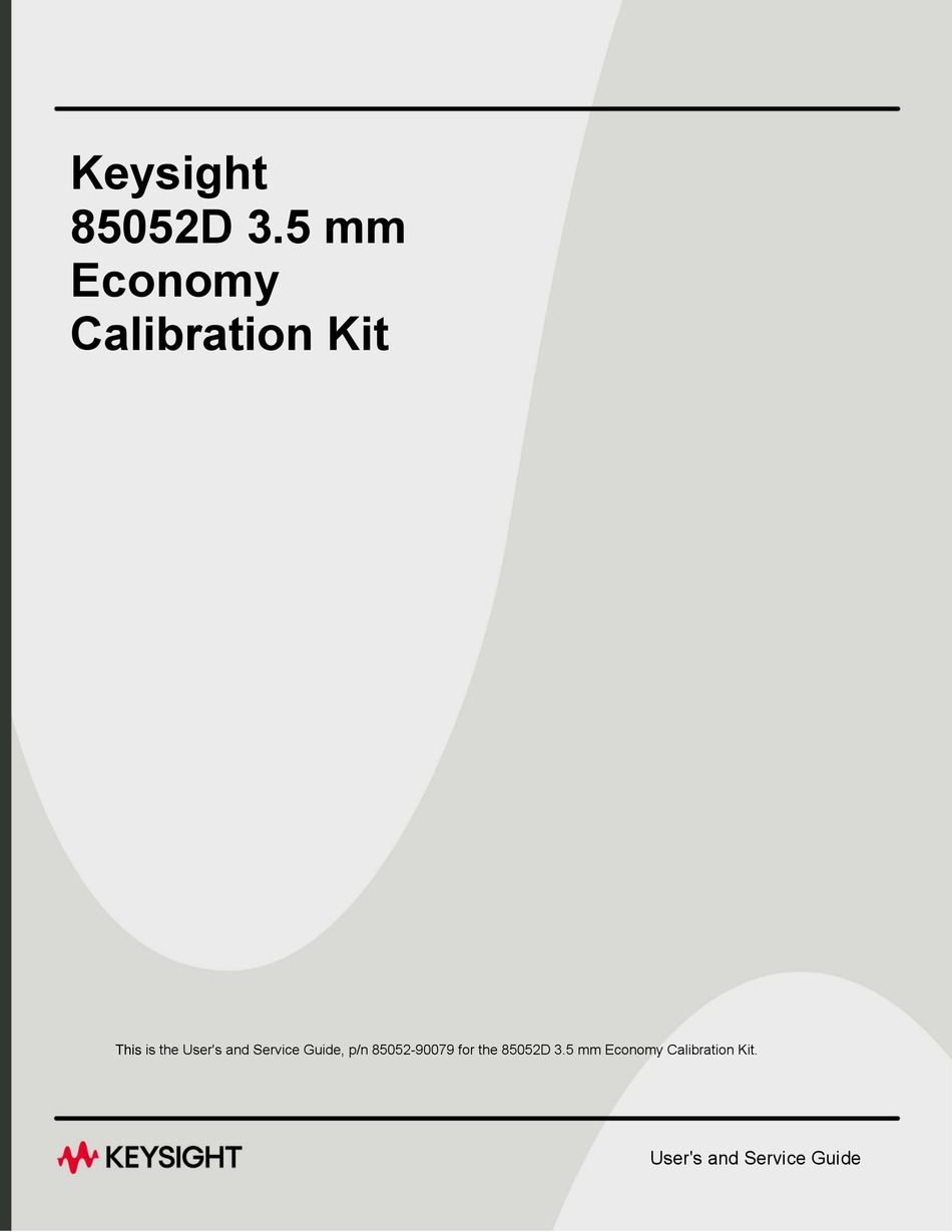 KEYSIGHT 85052D USER'S AND SERVICE MANUAL Pdf Download ManualsLib