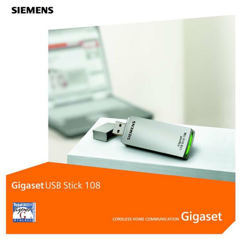 SIEMENS GIGASET USB STICK 108 MANUAL Pdf Download | ManualsLib