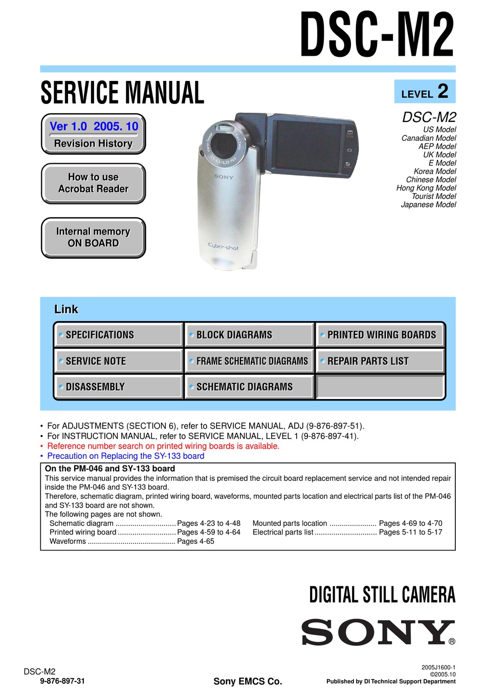 SONY DSCM2 SERVICE MANUAL Pdf Download ManualsLib