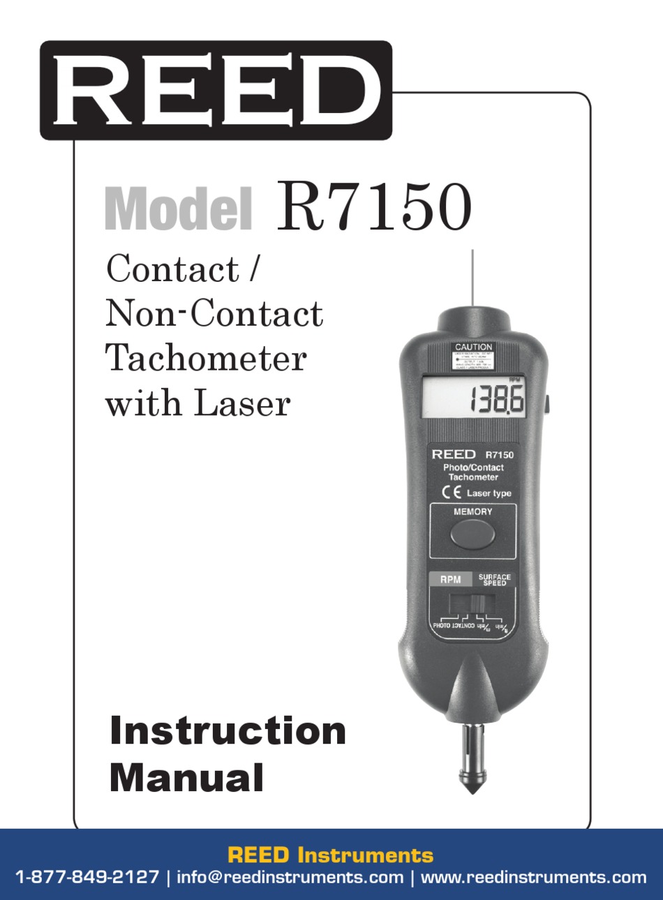 REED INSTRUMENTS R7150 INSTRUCTION MANUAL Pdf Download ManualsLib