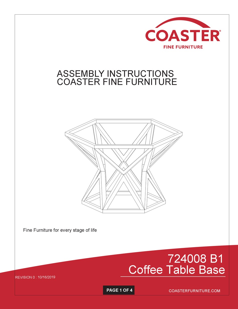COASTER 724008 B1 ASSEMBLY INSTRUCTIONS Pdf Download ManualsLib