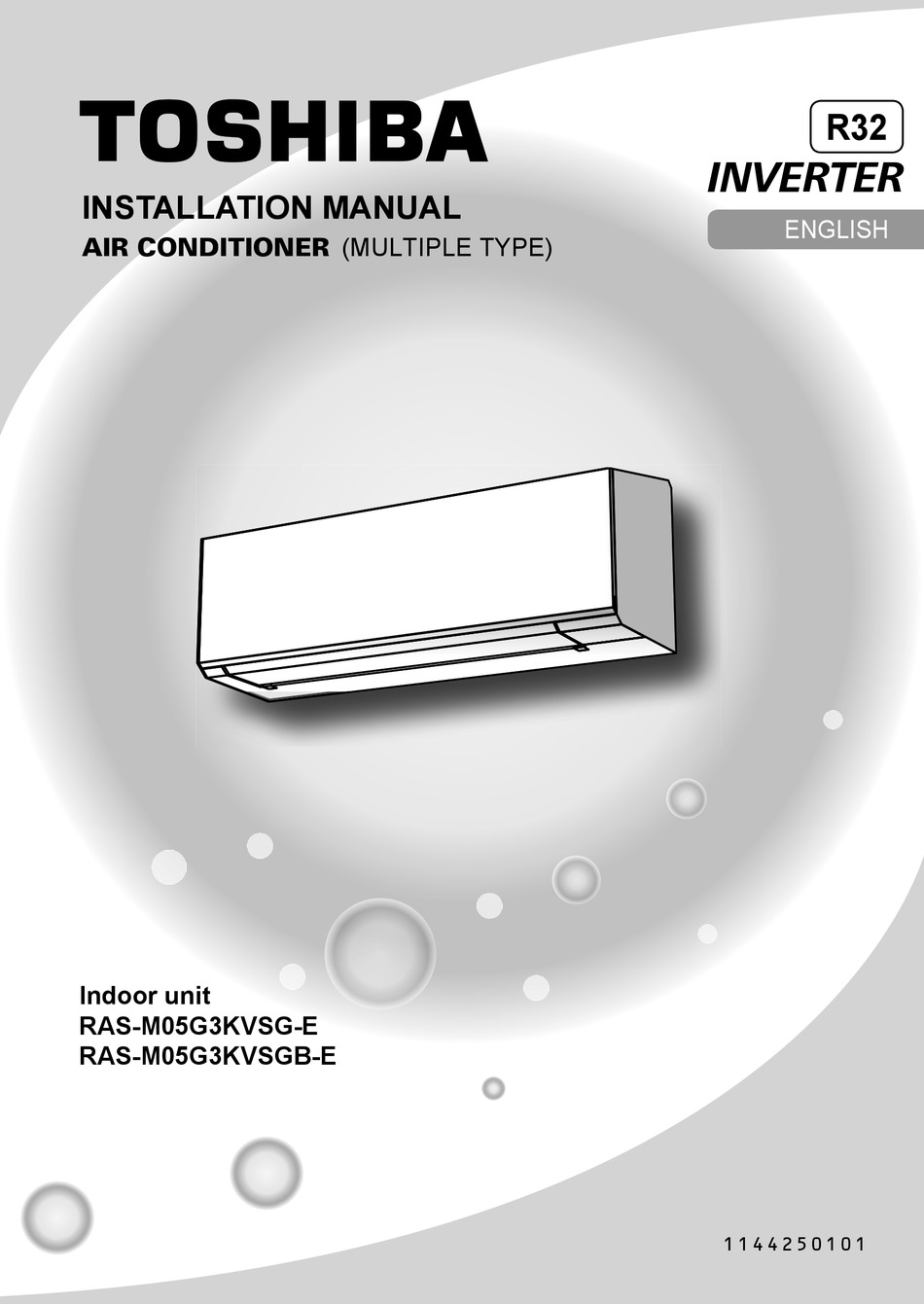 TOSHIBA RASM05G3KVSGE INSTALLATION MANUAL Pdf Download ManualsLib