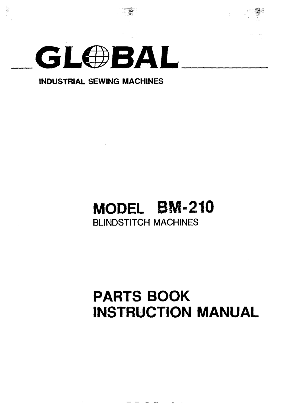 GLOBAL INDUSTRIAL BM-210 INSTRUCTION MANUAL Pdf Download | ManualsLib