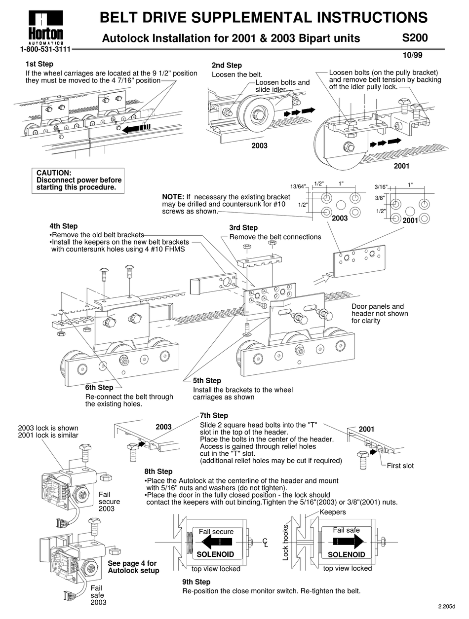 HORTON S200 INSTRUCTIONS Pdf Download ManualsLib