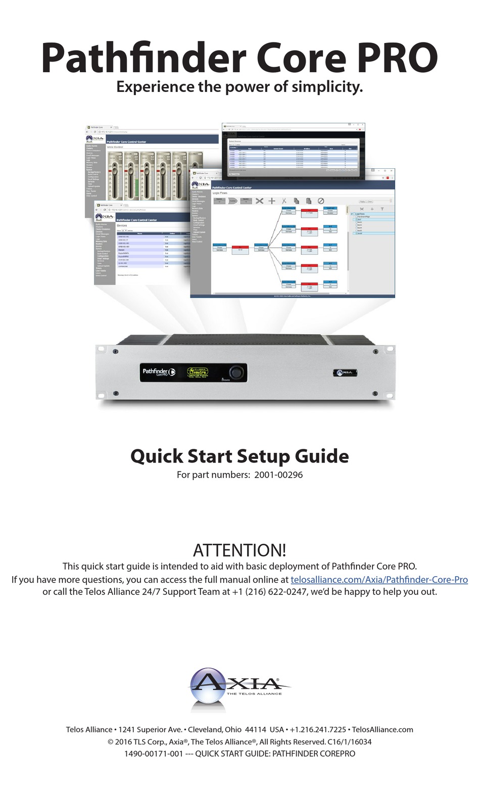 AXIA PATHFINDER CORE PRO QUICK START SETUP MANUAL Pdf Download ManualsLib
