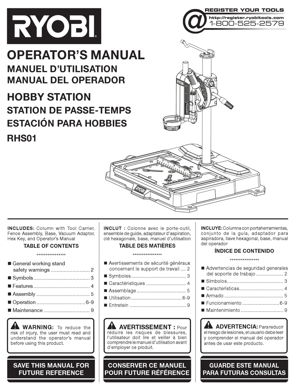 RYOBI RHS01 OPERATOR S MANUAL Pdf Download ManualsLib