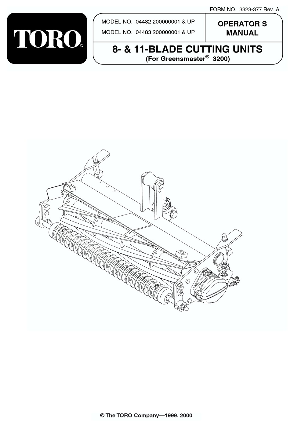TORO 04482 200000001 OPERATOR