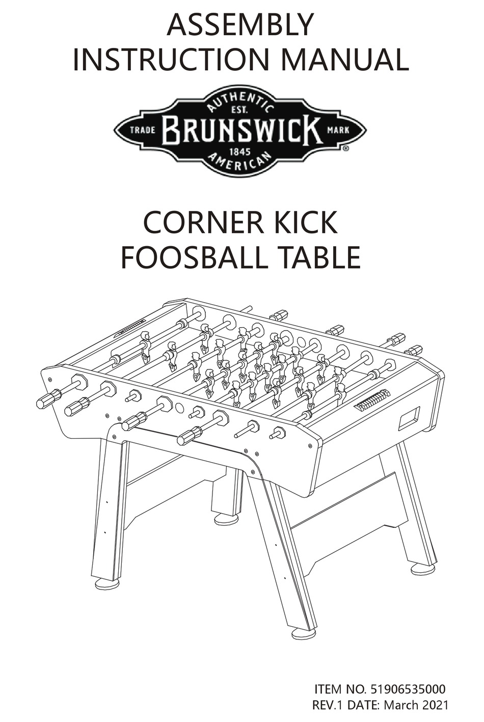 BRUNSWICK 51906535000 ASSEMBLY & INSTRUCTION MANUAL Pdf Download ManualsLib