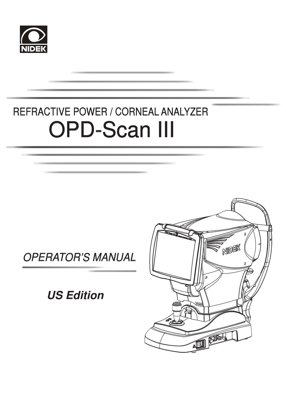 NIDEK MEDICAL OPDSCAN III OPERATOR'S MANUAL Pdf Download ManualsLib