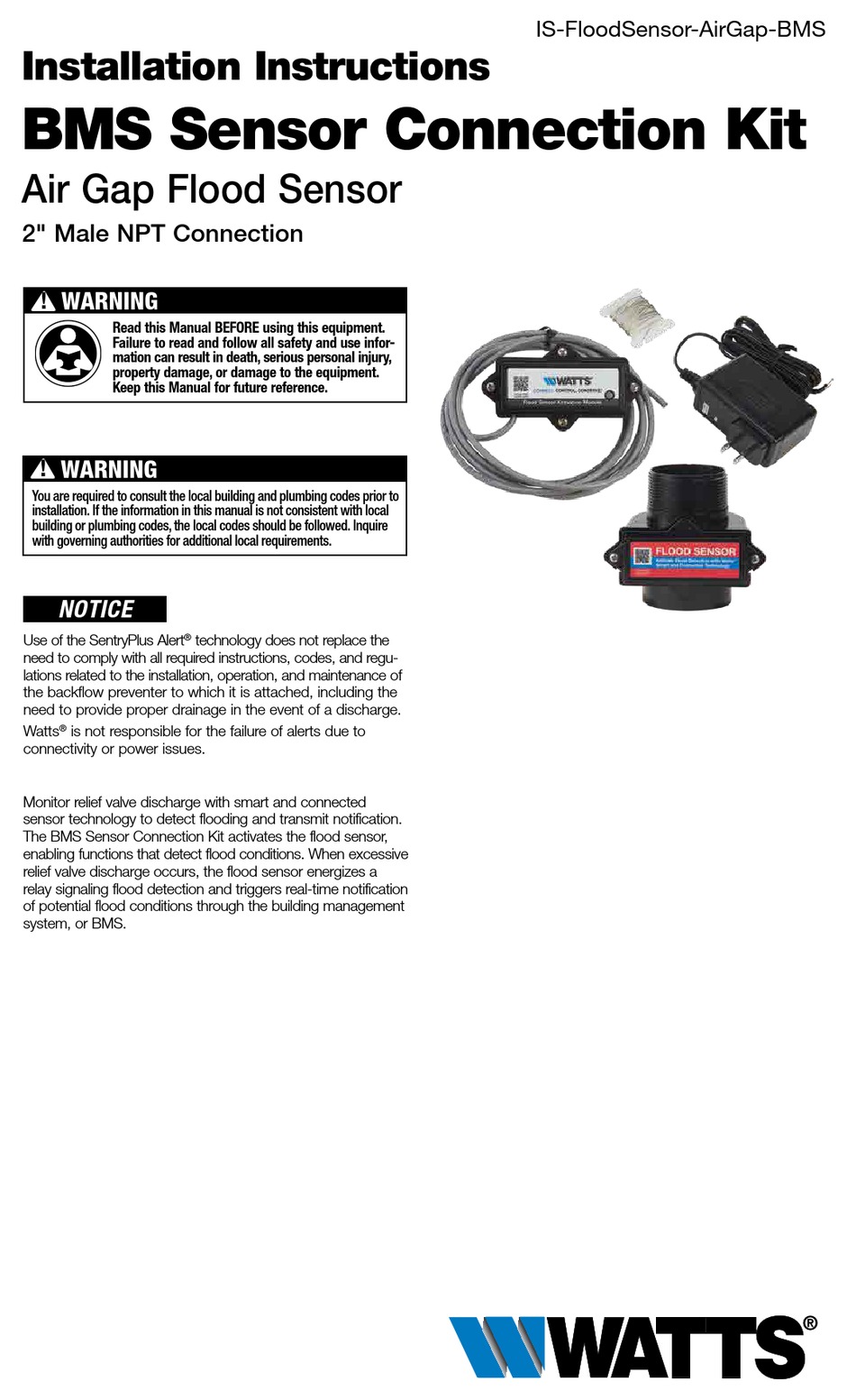 WATTS BMS INSTALLATION INSTRUCTIONS MANUAL Pdf Download ManualsLib