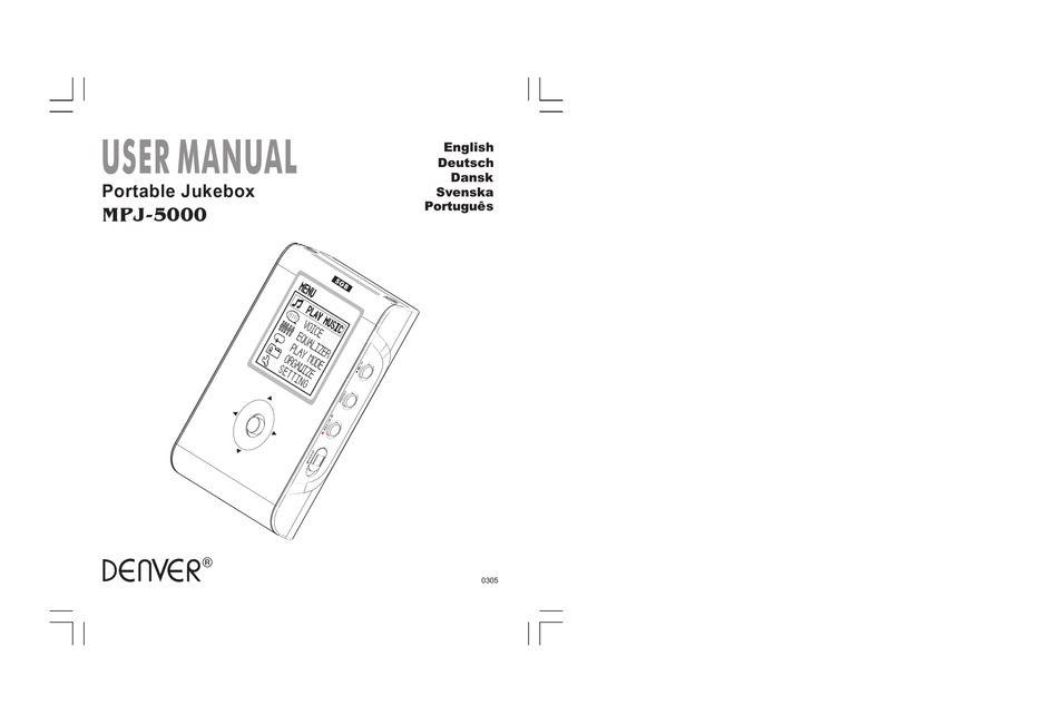 DENVER MPJ5000 USER MANUAL Pdf Download ManualsLib