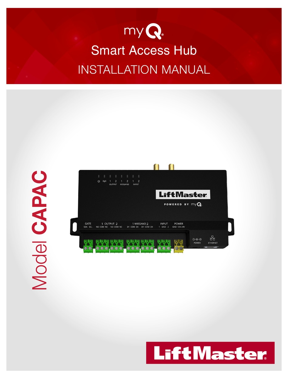 CHAMBERLAIN MYQ CAPAC INSTALLATION MANUAL Pdf Download ManualsLib