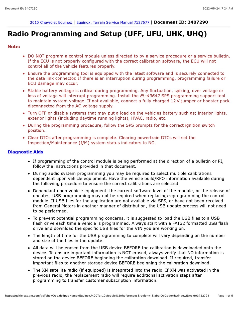 CHEVROLET EQUINOX 2015 PROGRAMMING MANUAL Pdf Download ManualsLib