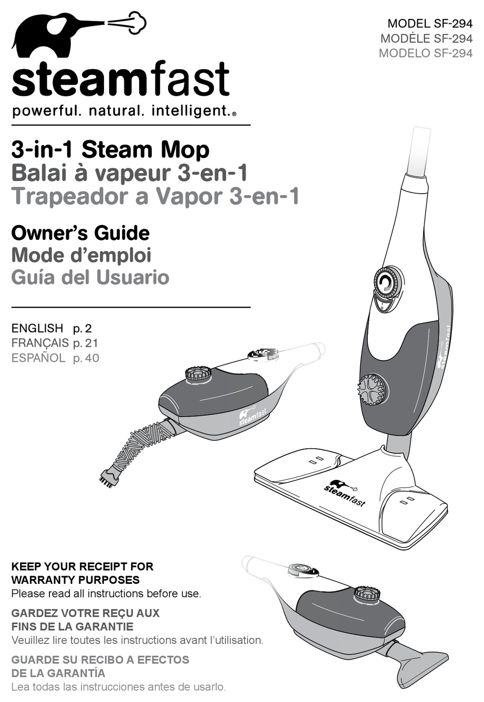 STEAMFAST SF294 OWNER