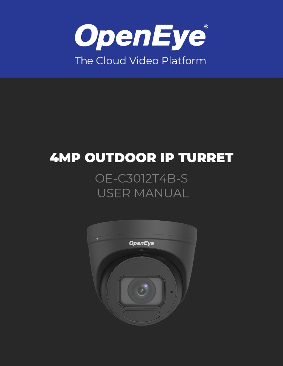 OPENEYE OE-C3012T4B-S USER MANUAL Pdf Download | ManualsLib