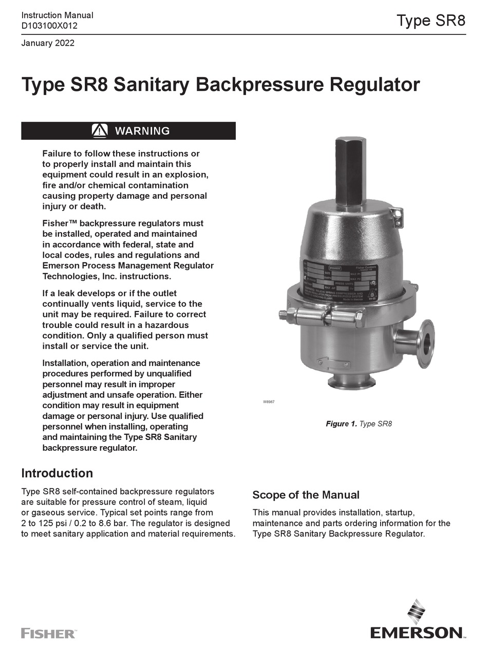 EMERSON FISHER SR8 INSTRUCTION MANUAL Pdf Download ManualsLib