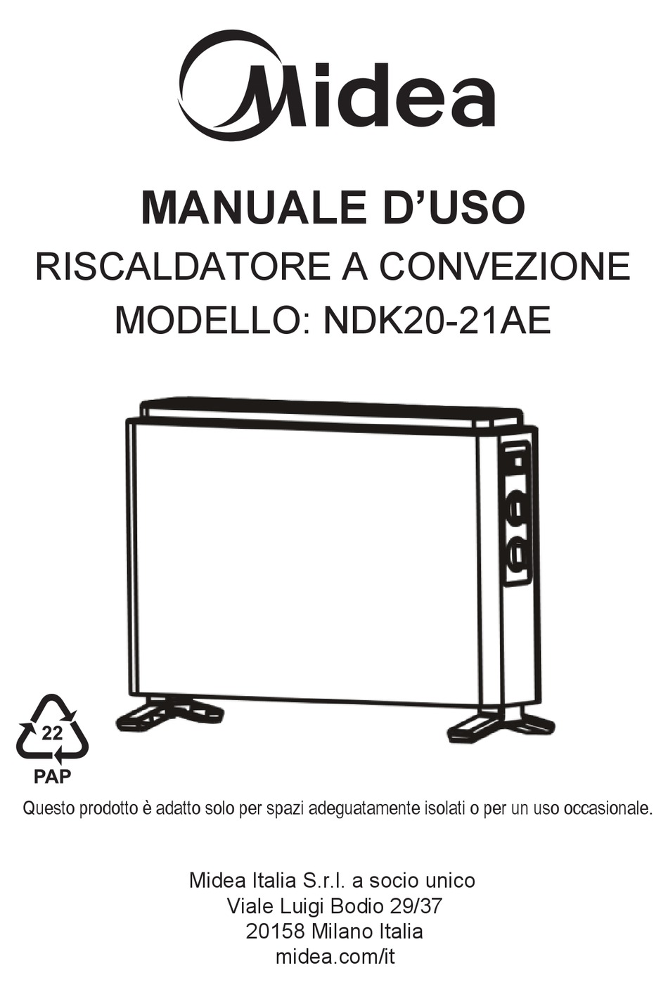 MIDEA NDK2021AE OWNER'S MANUAL Pdf Download ManualsLib