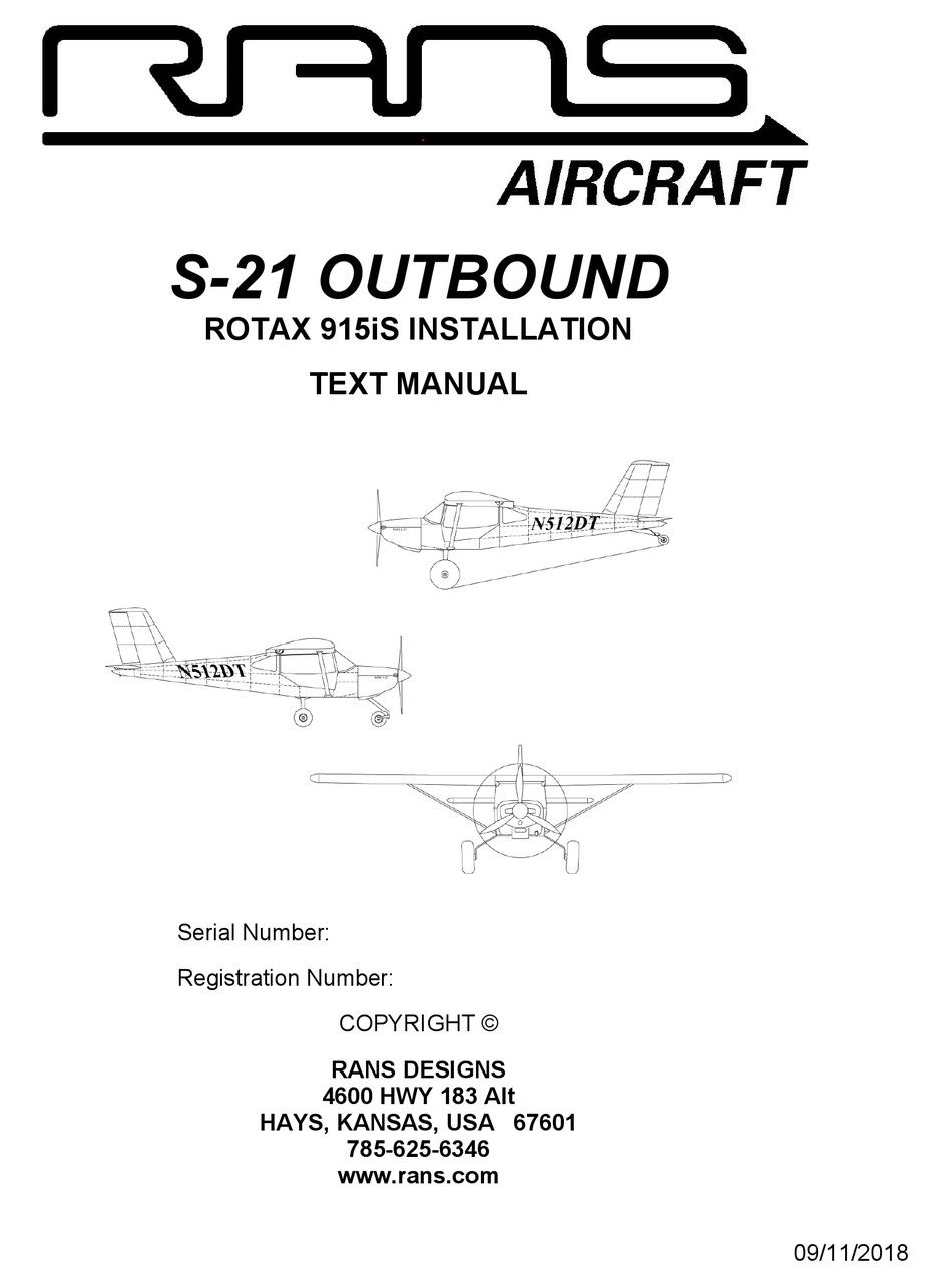 RANS S-21 OUTBOUND TEXT MANUAL Pdf Download | ManualsLib