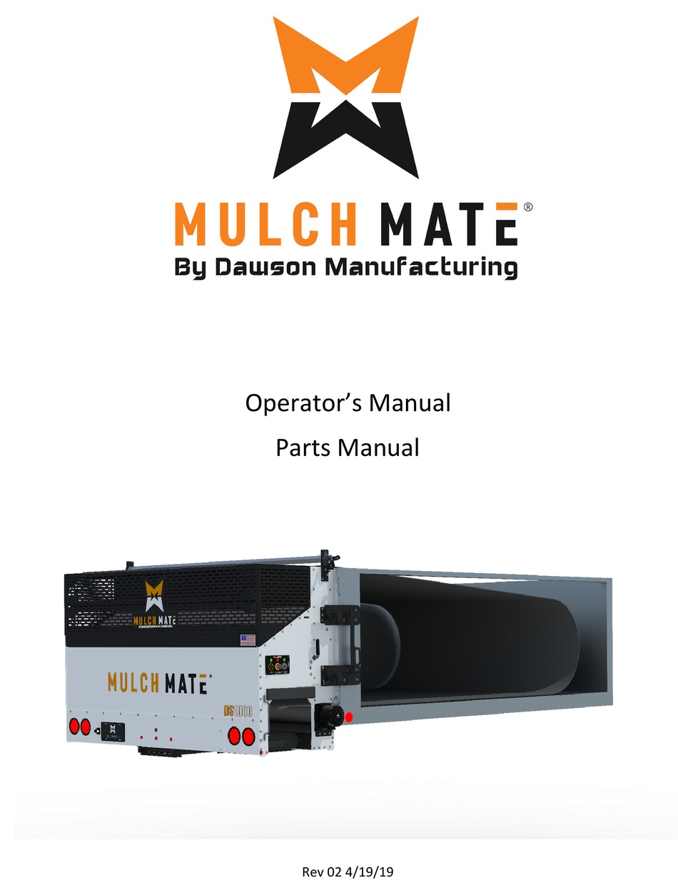 DAWSON MULCH MATE DS1000 OPERATOR'S MANUAL Pdf Download ManualsLib