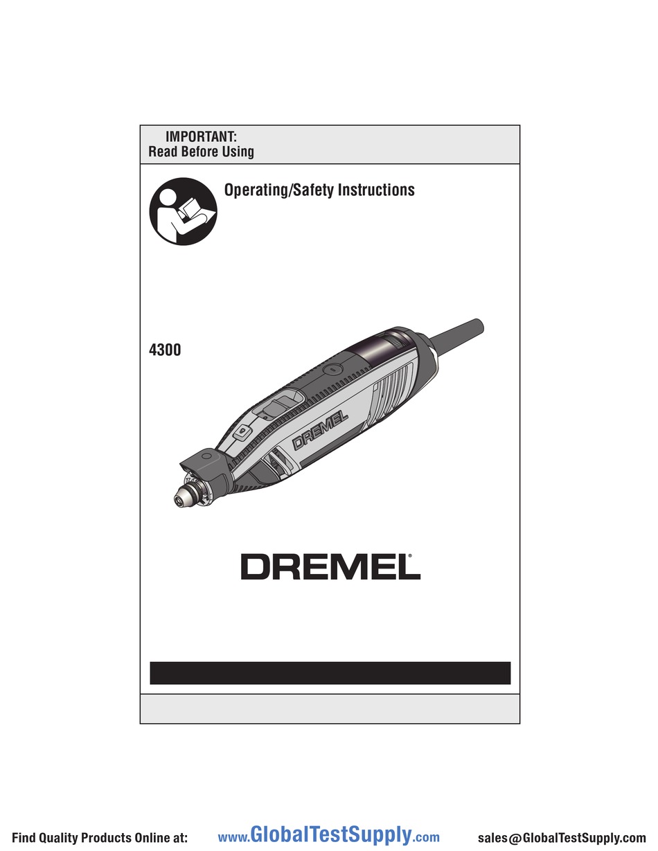 DREMEL 4300 OPERATING/SAFETY INSTRUCTIONS MANUAL Pdf Download ManualsLib