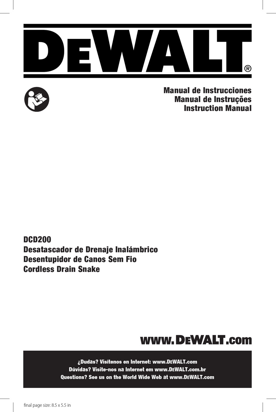 DEWALT DCD200 INSTRUCTION MANUAL Pdf Download ManualsLib
