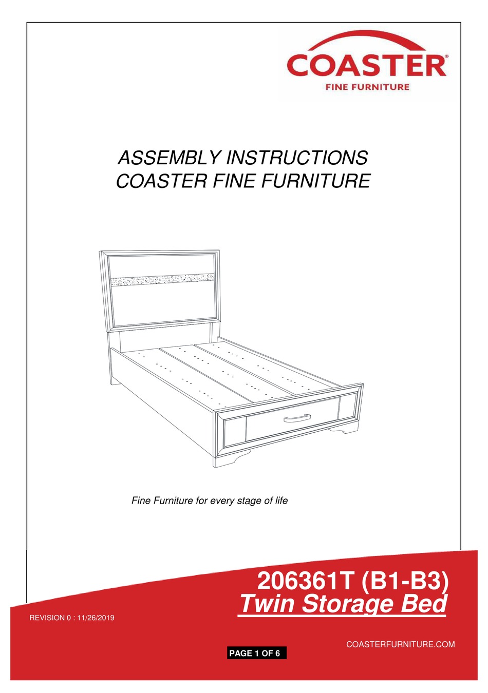 COASTER 206361T ASSEMBLY INSTRUCTIONS MANUAL Pdf Download ManualsLib