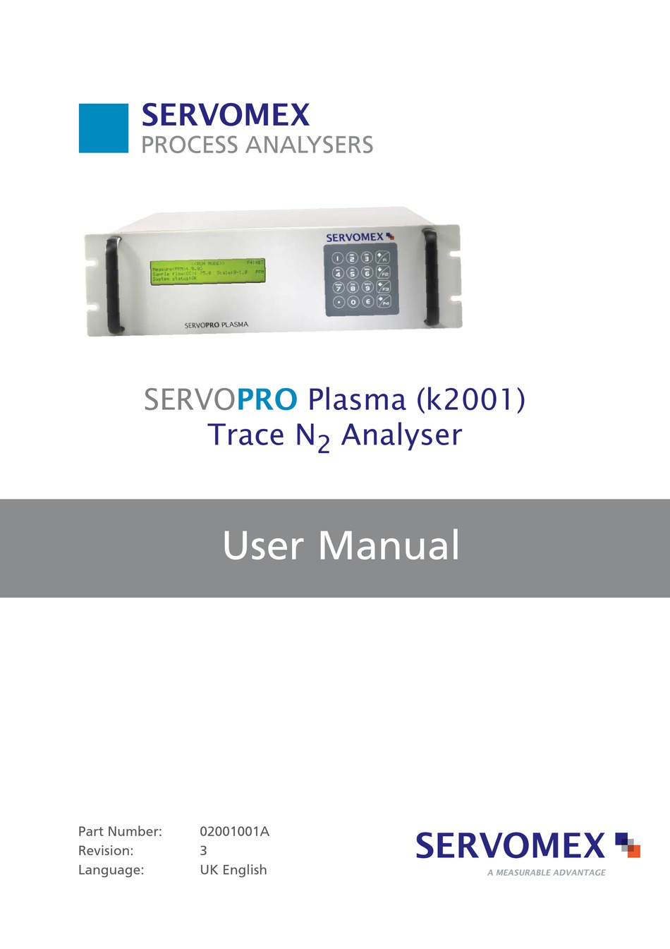 SERVOMEX SERVOPRO K2001 USER MANUAL Pdf Download ManualsLib