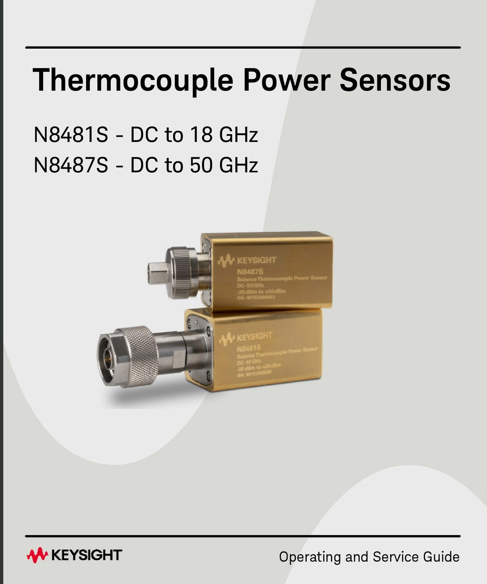 KEYSIGHT N8481S OPERATING AND SERVICE MANUAL Pdf Download ManualsLib