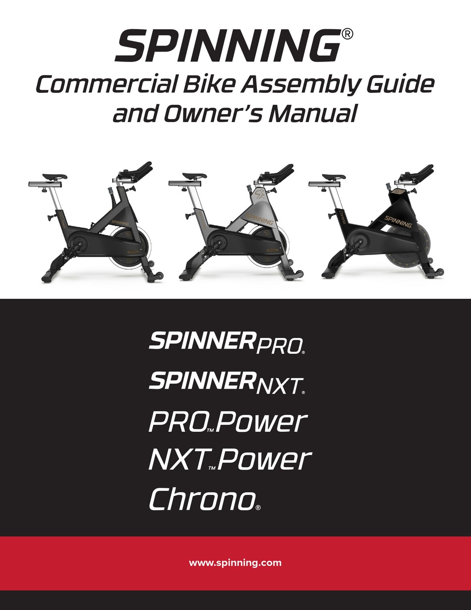 SPINNING SPINNER PRO ASSEMBLY MANUAL AND OWNER'S MANUAL Pdf Download