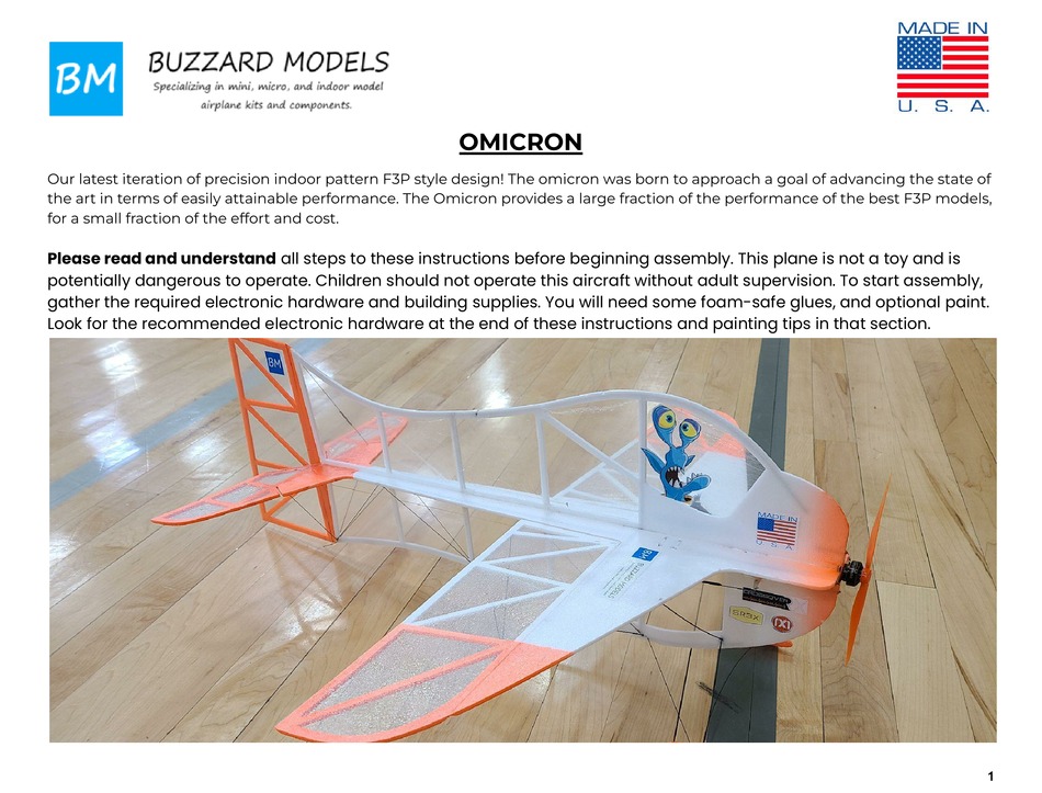 BUZZARD MODELS OMICRON ASSEMBLY INSTRUCTIONS MANUAL Pdf Download