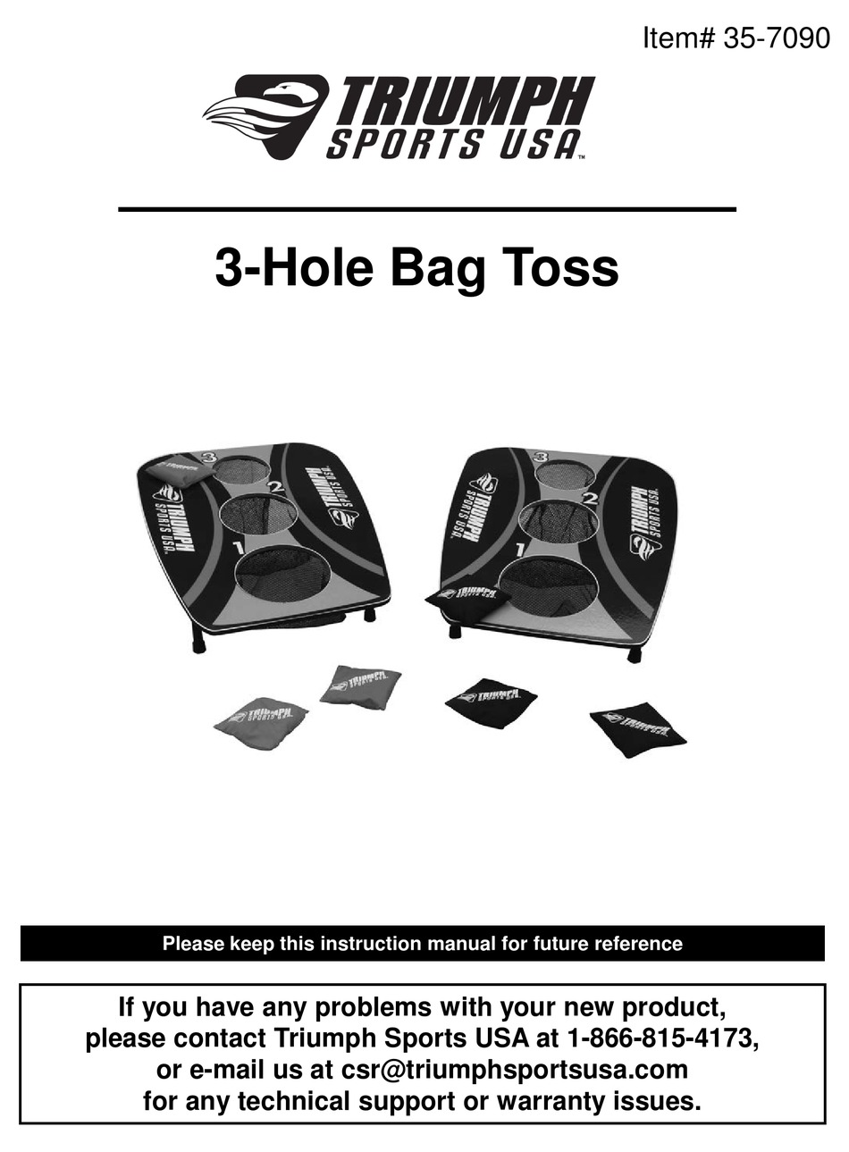 TRIUMPH SPORTS USA 3HOLE BAG TOSS MANUAL Pdf Download ManualsLib