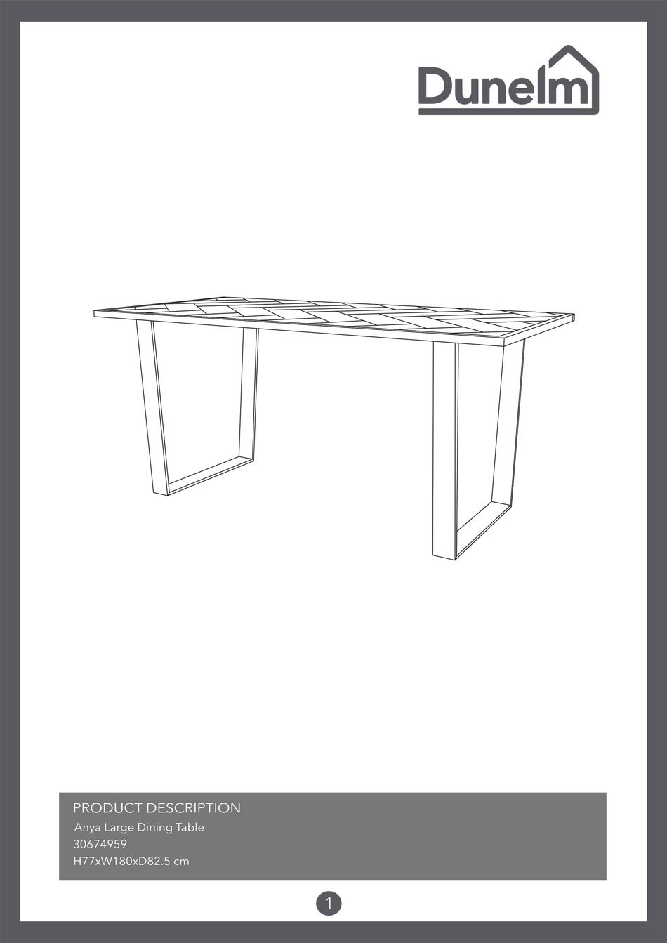 DUNELM ANYA 180 ASSEMBLY INSTRUCTIONS MANUAL Pdf Download ManualsLib