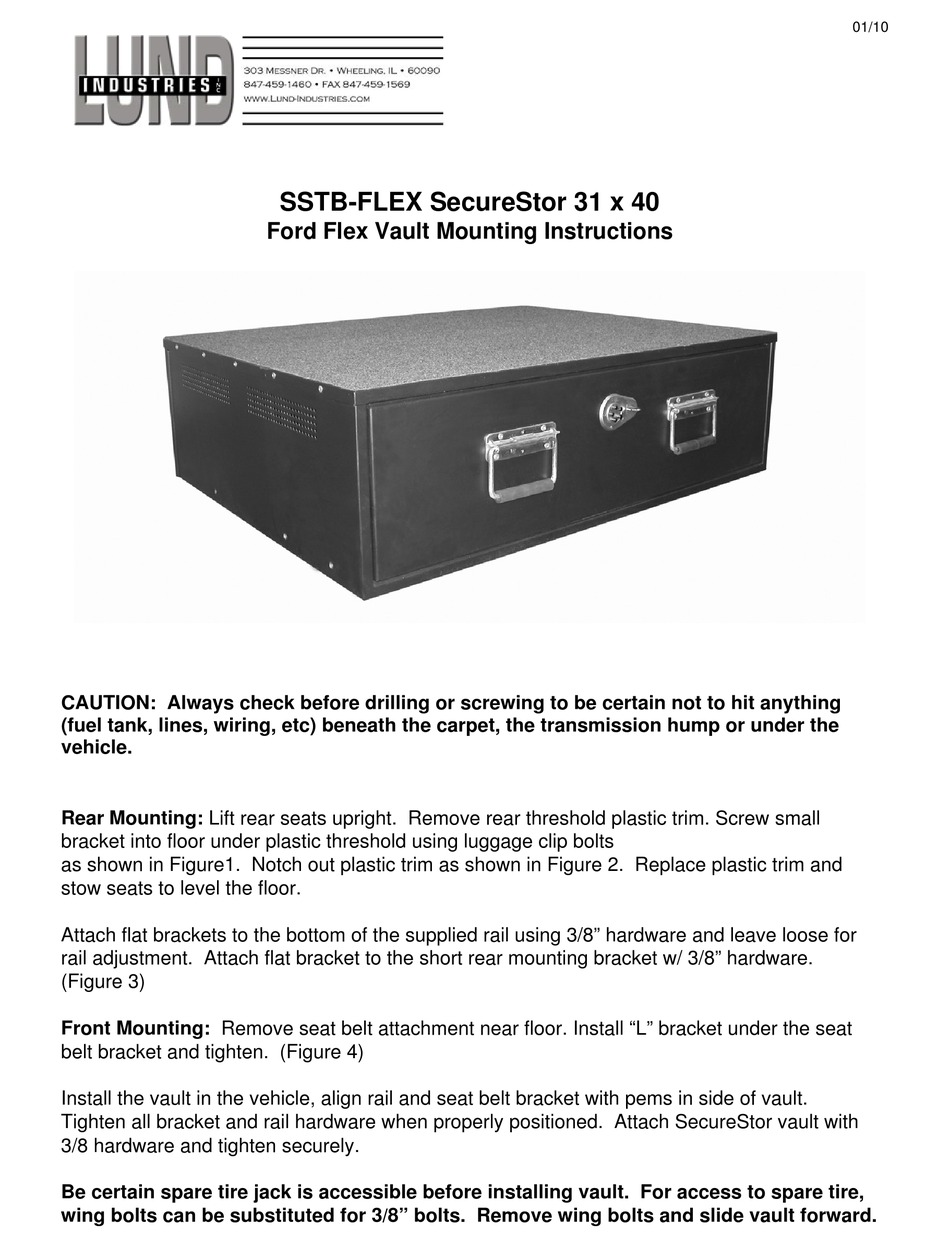 LUND INDUSTRIES SSTBFLEX MOUNTING INSTRUCTIONS Pdf Download ManualsLib