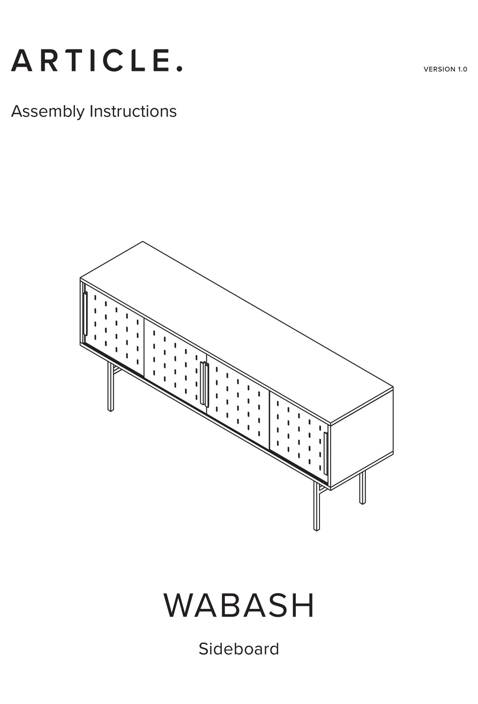 ARTICLE WABASH ASSEMBLY INSTRUCTIONS MANUAL Pdf Download ManualsLib