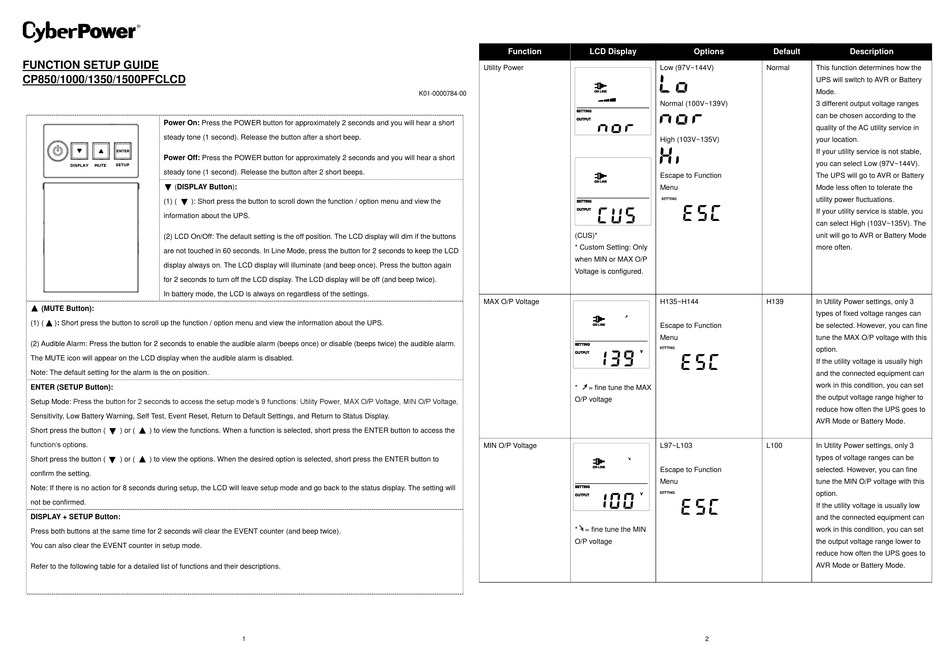 cyberpower-cp850pfclcd-function-setup-manual-pdf-download-manualslib