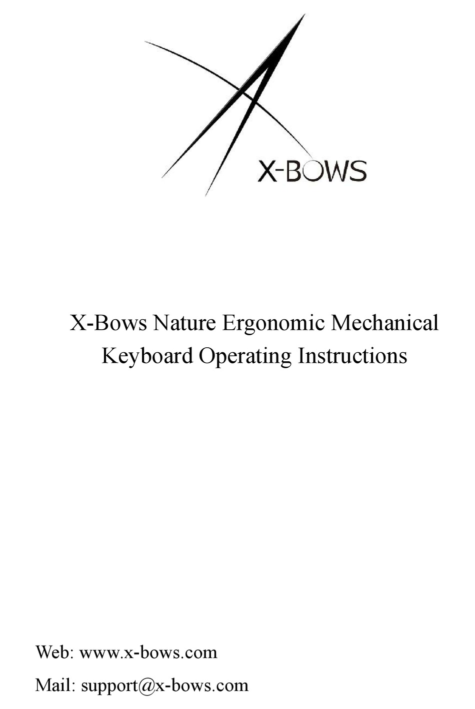 XBOWS NATURE OPERATING INSTRUCTIONS Pdf Download ManualsLib