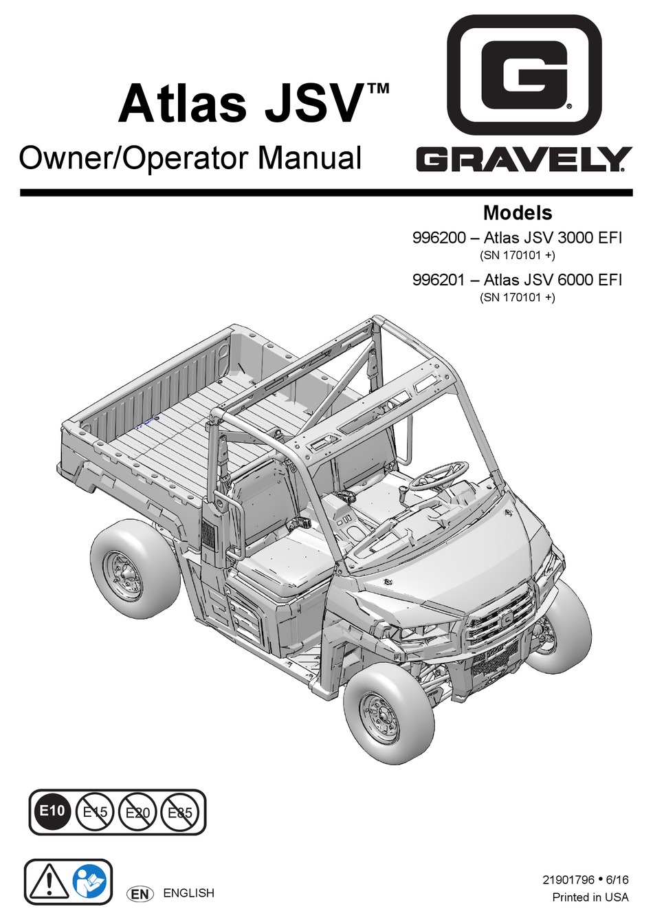 GRAVELY ATLAS JSV 3000 EFI OWNER