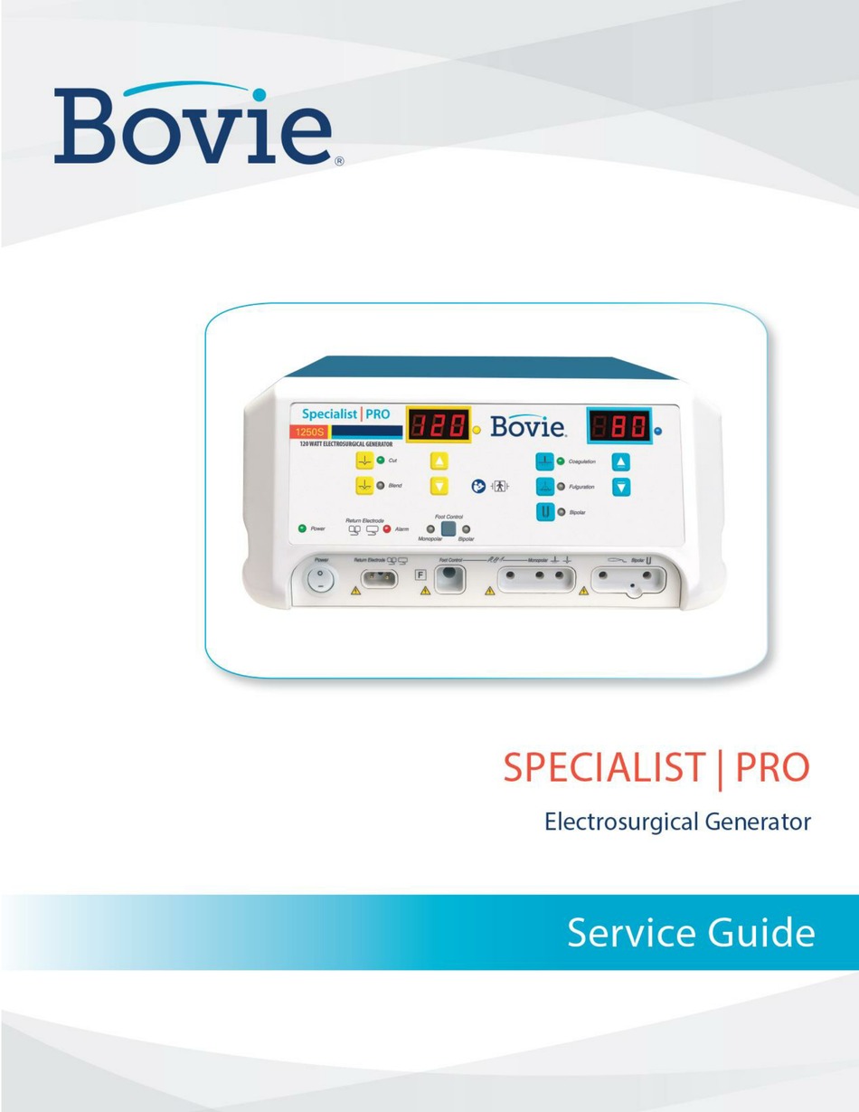 BOVIE SPECIALIST PRO SERVICE MANUAL Pdf Download ManualsLib